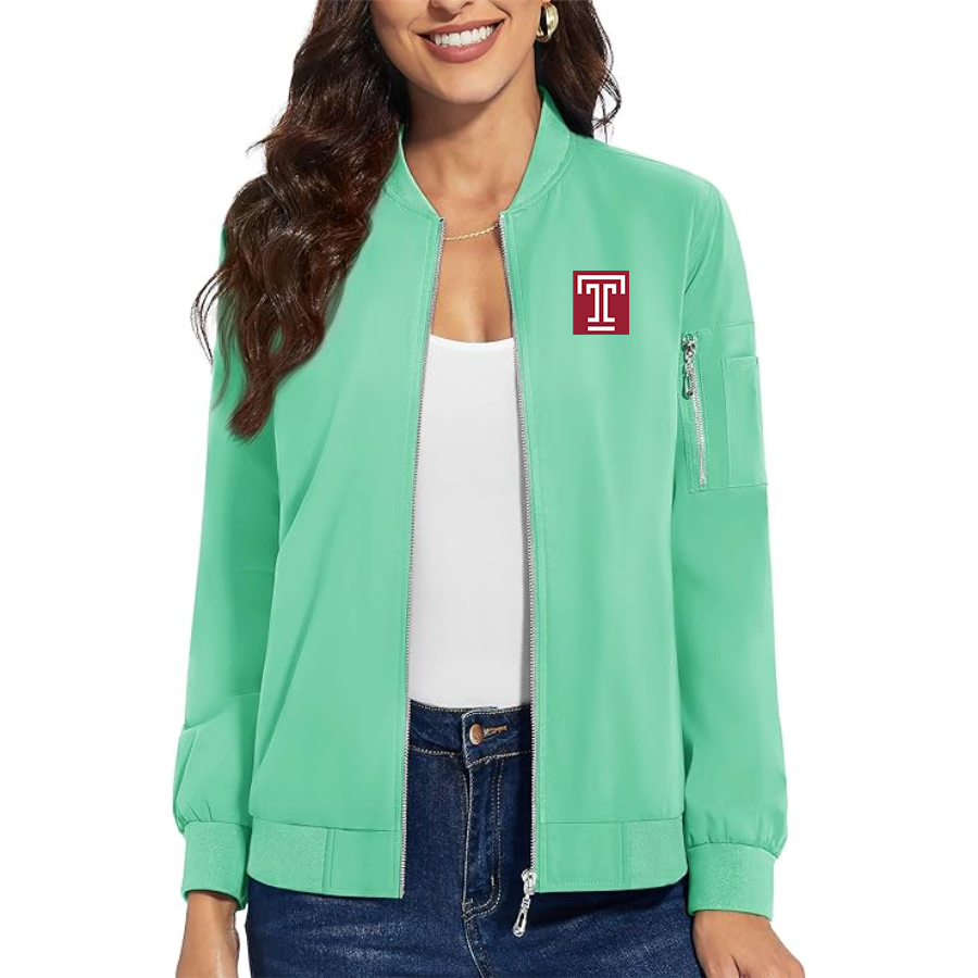 Women's Temple Owls Premium Bomber Jacket Outerwear
